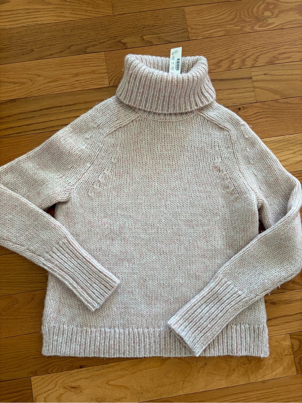J. Crew Blush Pink Chunky Turtleneck Sweater